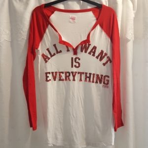 Victoria's Secret Pink Christmas sleep shirt M